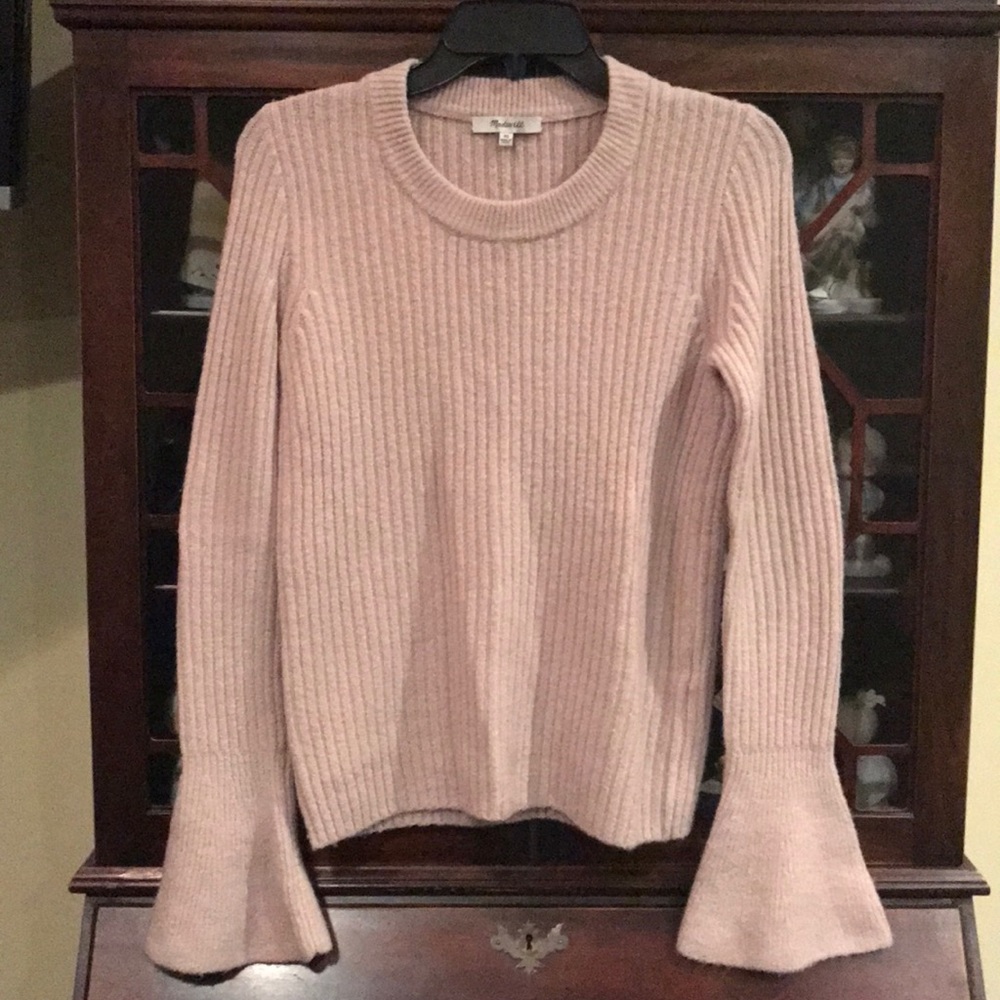 Madewell Ruffle-Cuff Pullover Sweater